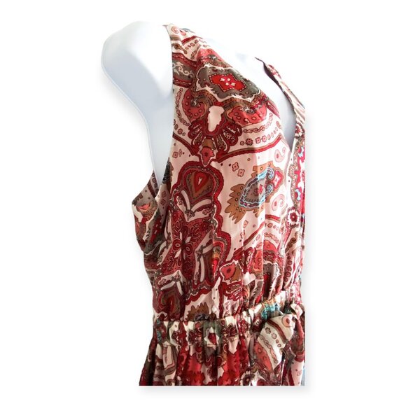 Ramy Brook Savanna High-Low Maxi Dress Red Print Silk Blend M NWT - Picture 7 of 14